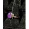 Medieval Ring - 10x12mm Amethyst and Silver - Adjustable