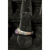 Medieval Ring - 5mm Amethyst and Silver - Adjustable