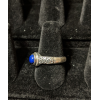 Medieval Ring - 6mm Lapis Lazuli and Silver - Adjustable