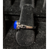 Medieval Ring - 7x9mm Lapis Lazuli and Silver - Adjustable