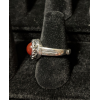 Medieval Ring - 8mm Carnelian and Silver - Adjustable