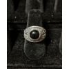 Medieval Ring - 8mm Onyx and Silver - Adjustable