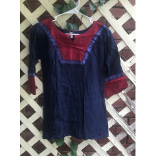Boy's AS Tunic - M/10 Navy and Berry