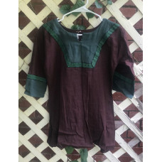 Boy's AS Tunic - M/10 Dark Brown and Forest Green