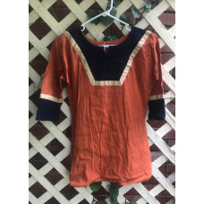 Boy's AS Tunic - M/10 Orange and Midnight Blue