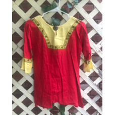 Boy's AS Tunic - M/10 Red and Yellow