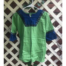 Boy's AS Tunic - S/6-8 Apple Green and Bright Blue