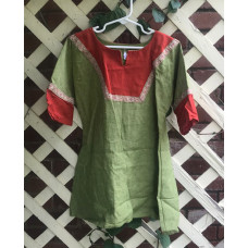 Boy's AS Tunic - XS/4 Light Green and Pumpkin