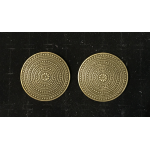Round Shield Viking Brooch Pair - Brass
