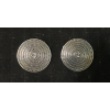 Round Shield Viking Brooch Pair - Silver