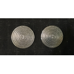 Round Shield Viking Brooch Pair - Silver