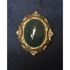 Large Stone Brooch - Teal Agate