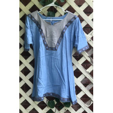 Girl's AS Overtunic - L/12 Light Blue and Silver