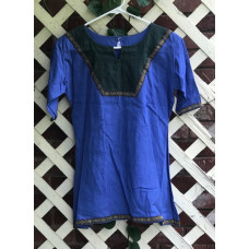 Girl's AS Overtunic - M/10 Light Royal and Forest Green
