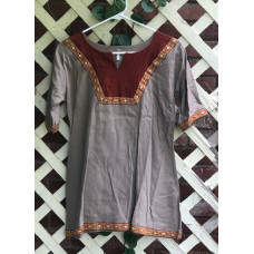 Girl's AS Overtunic - M/10 Mocha and Rust