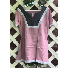 Girl's AS Overtunic - XS/4 Dusty Pink and Grey
