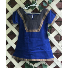 Girl's AS Overtunic - XXS/2T Royal and Charcoal