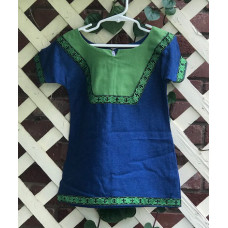 Girl's AS Overtunic - XXS/2T Bright Blue and Light Green