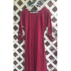 Girl's AS Undertunic - L 12 Wine Red 36" Linen