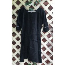 Girl's AS Undertunic - L 12 Black 33" Linen