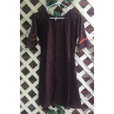 Girl's AS Undertunic - L 12 Red Brown 33" Linen