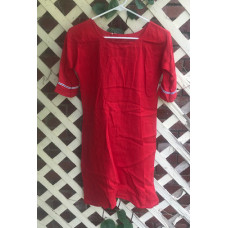 Girl's AS Undertunic - S 6-8 Red Linen
