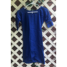 Girl's AS Undertunic - S 6-8 Royal Blue Linen
