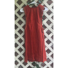Girl's Surcoat - S/6-8 Rust Linen