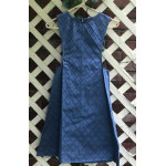 Girl's Surcoat - XS/4 Blue Brocade