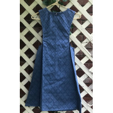 Girl's Surcoat - XS/4 Blue Brocade