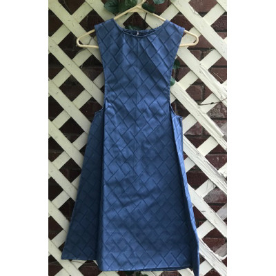 Girl's Surcoat - XS/4 Blue Brocade