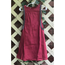 Girl's Surcoat - XXS/2T Dark Rose Linen
