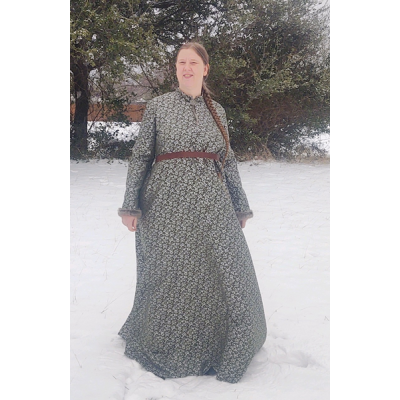 Women's Houppelande - Green/Silver Sartor - Size 16