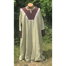 Men's AS Tunic - 4X Light Sage and Brown Linen