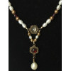 Late Medieval Necklace - Multi-Garnet and Pearl