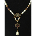 Late Medieval Necklace - Multi-Garnet and Pearl