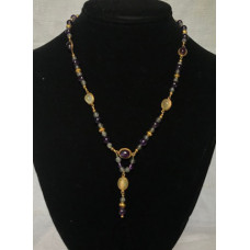 Late Medieval Necklace - Amethyst and Moonstone 1