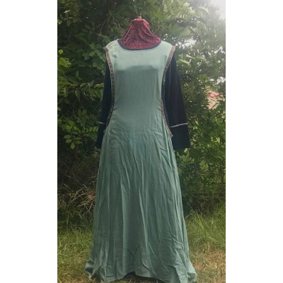 Linen Surcoat - L Seafaom Green